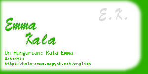 emma kala business card